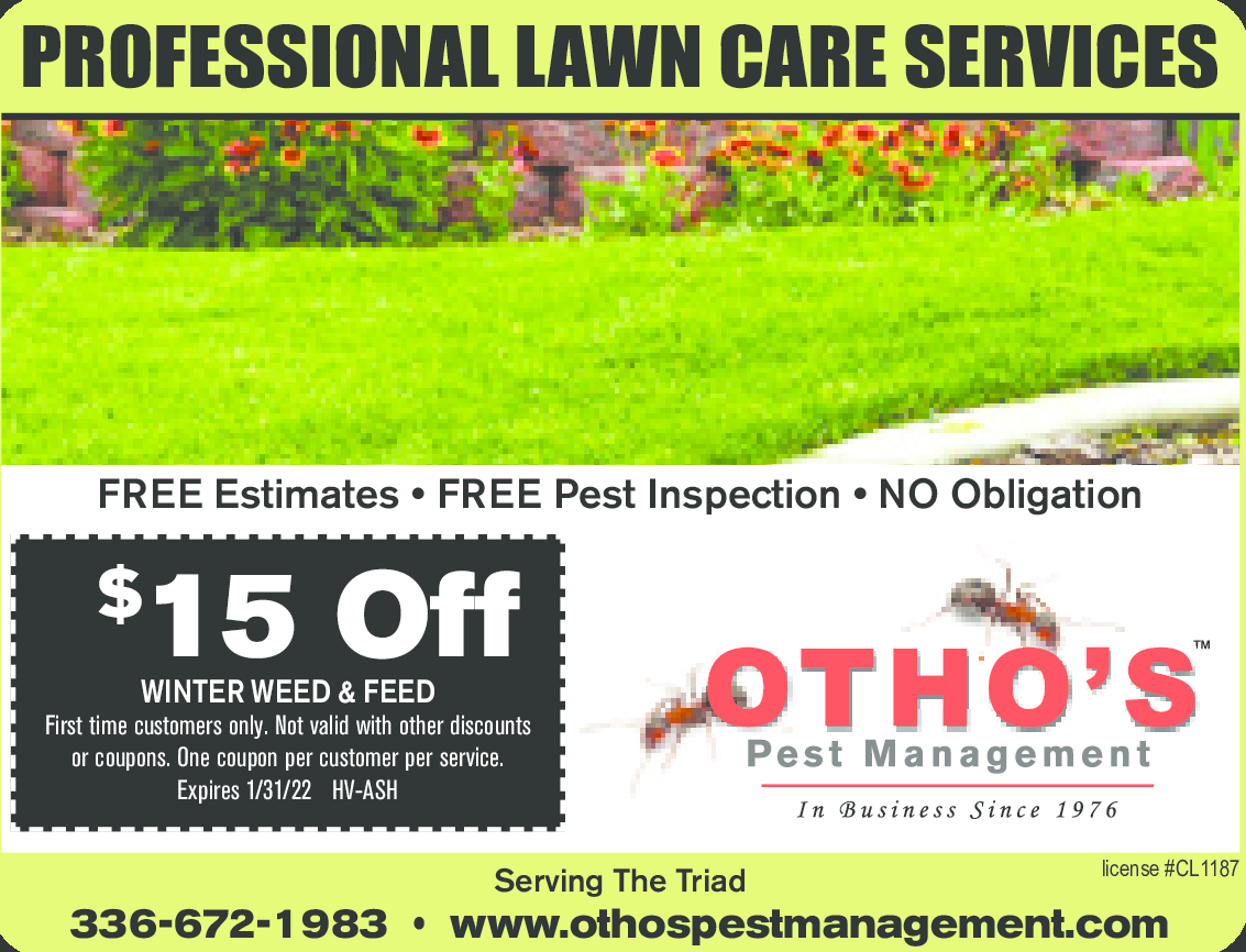 Otho's Pest Management's Lawn Care Services Asheboro Coupons