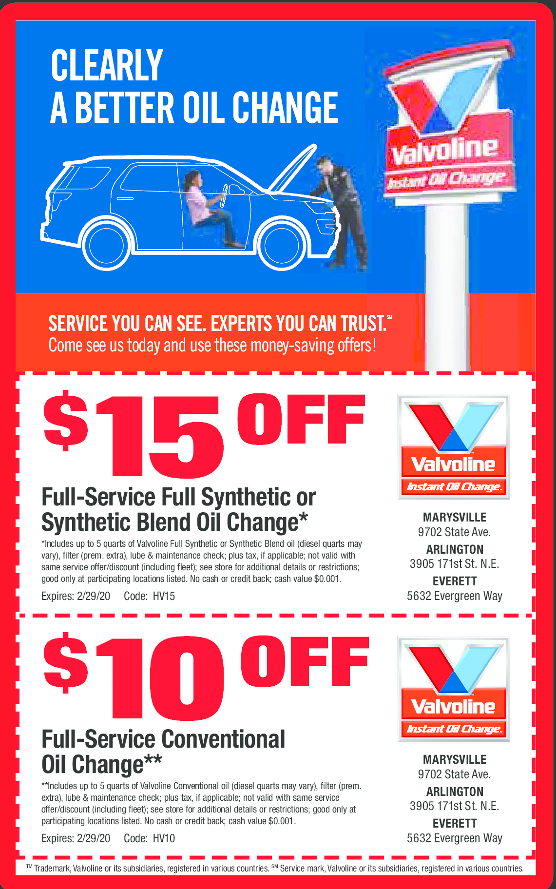 Valvoline Oil Change Coupon 50 Off