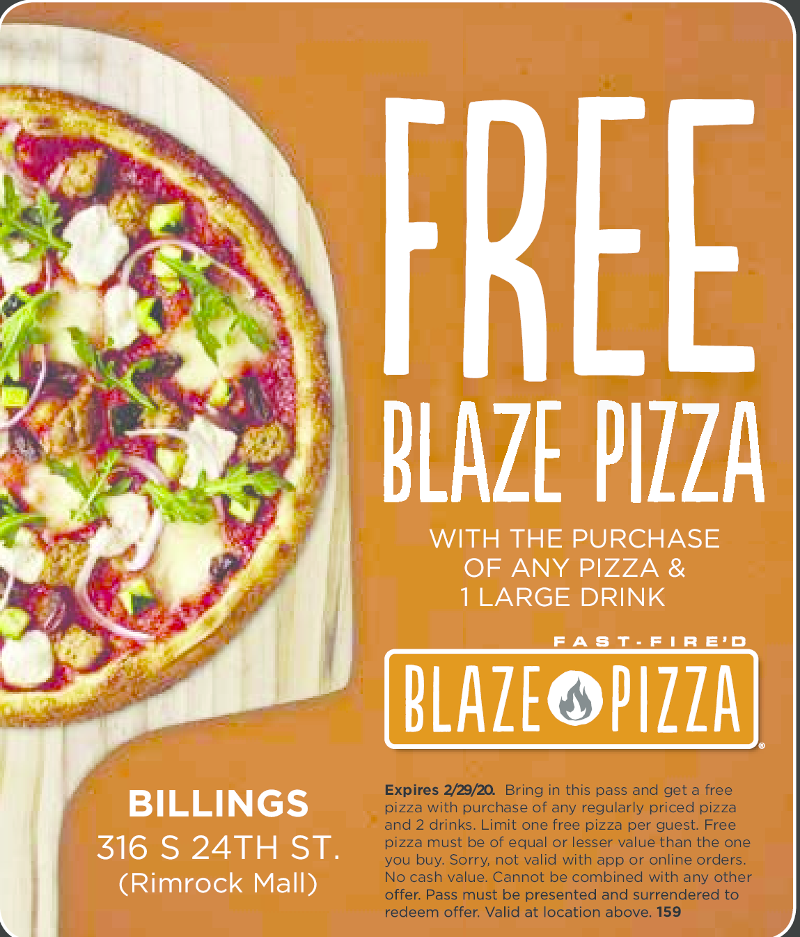 Blaze Pizza Coupons 2024 Calendar Starr Isabelita