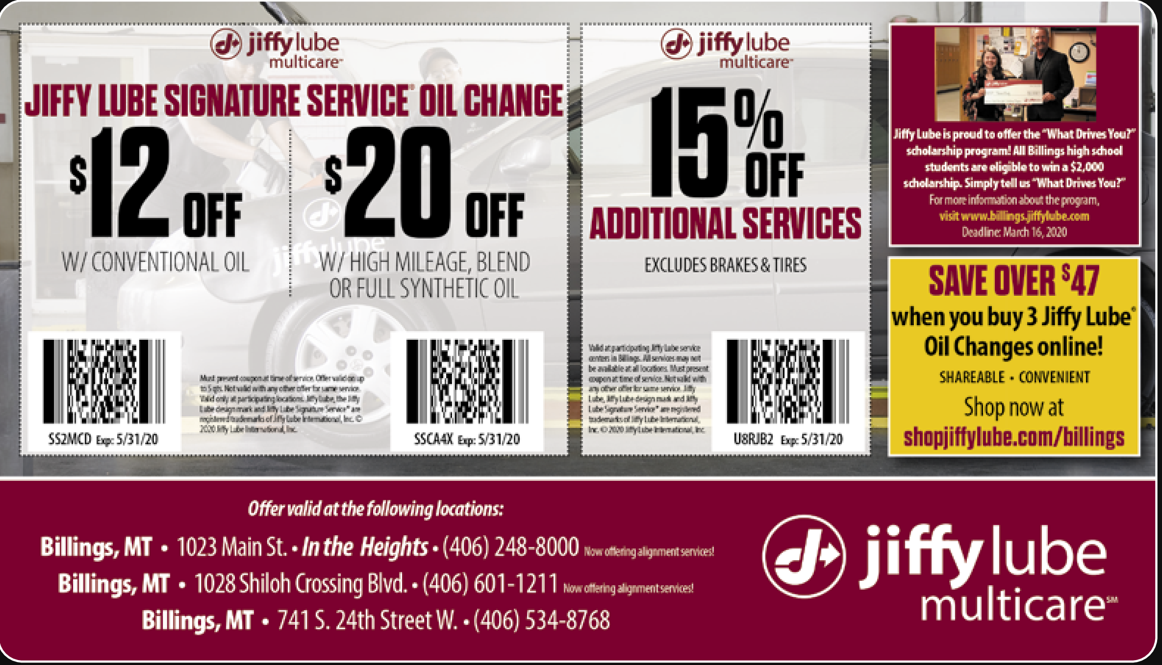 Jiffy Lube Coupons