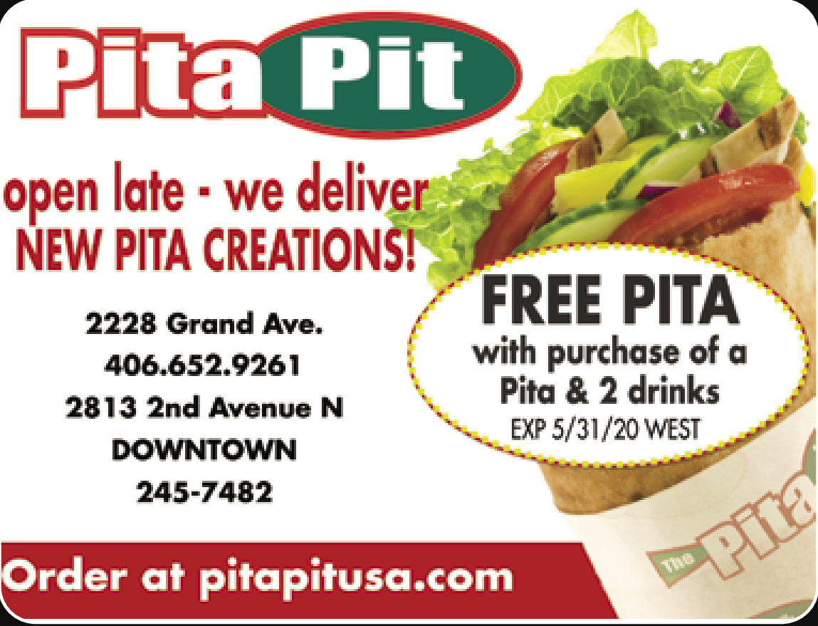 Pita Pit Billings West End / Laurel Coupons