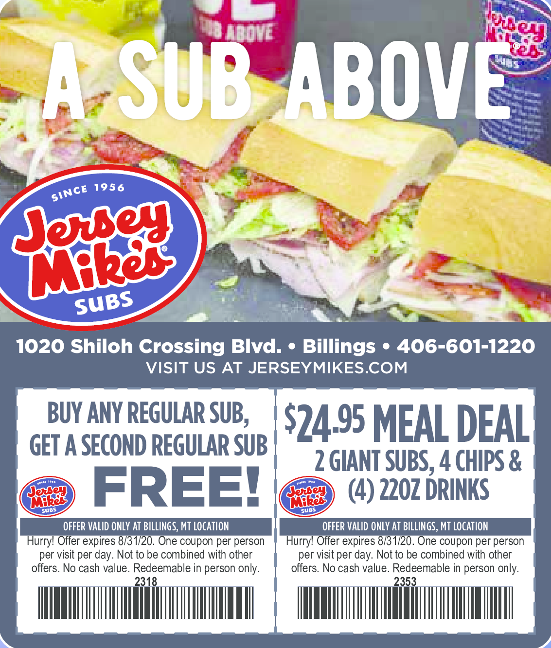 Jersey Mike's Printable Coupons