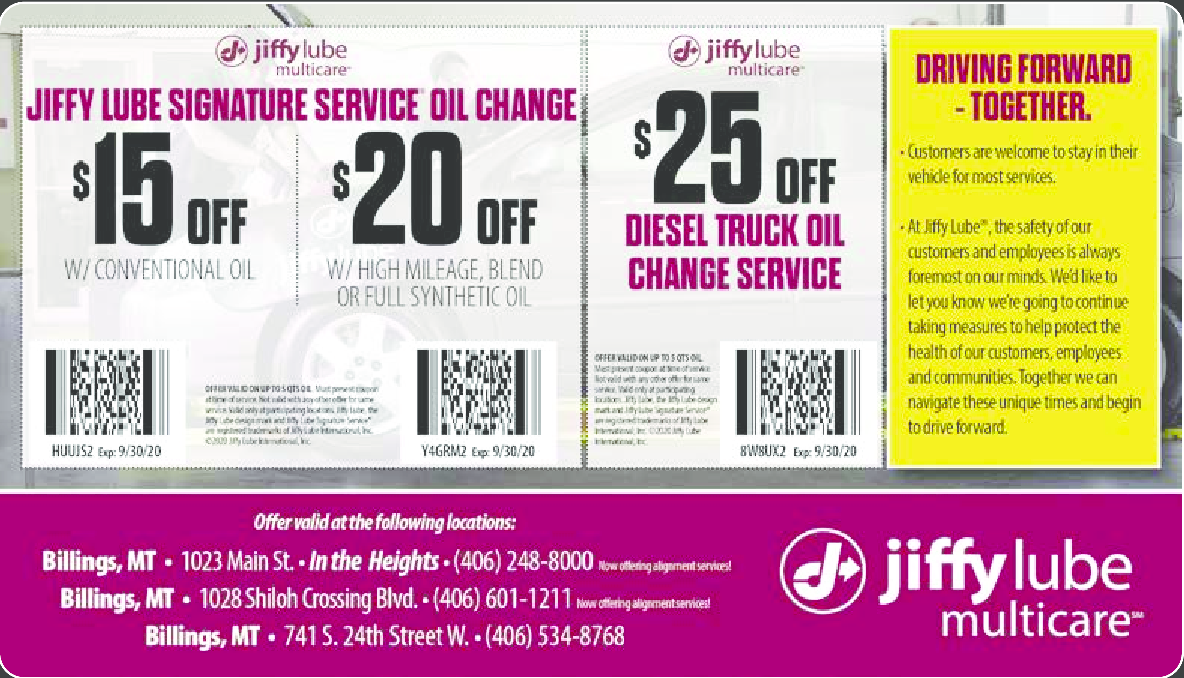 jiffy lube oil change cost