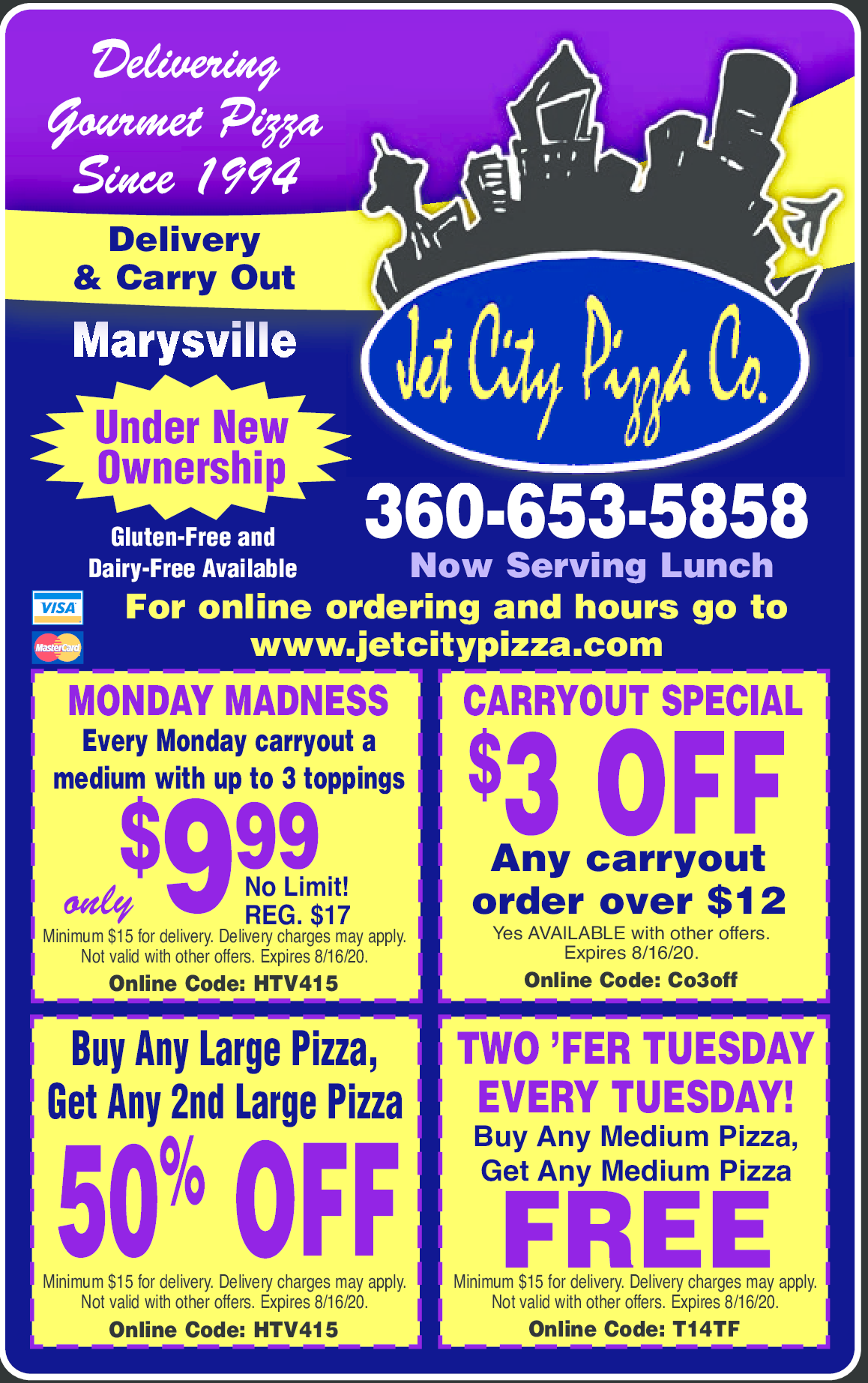  Jet  City Pizza Co Coupons 