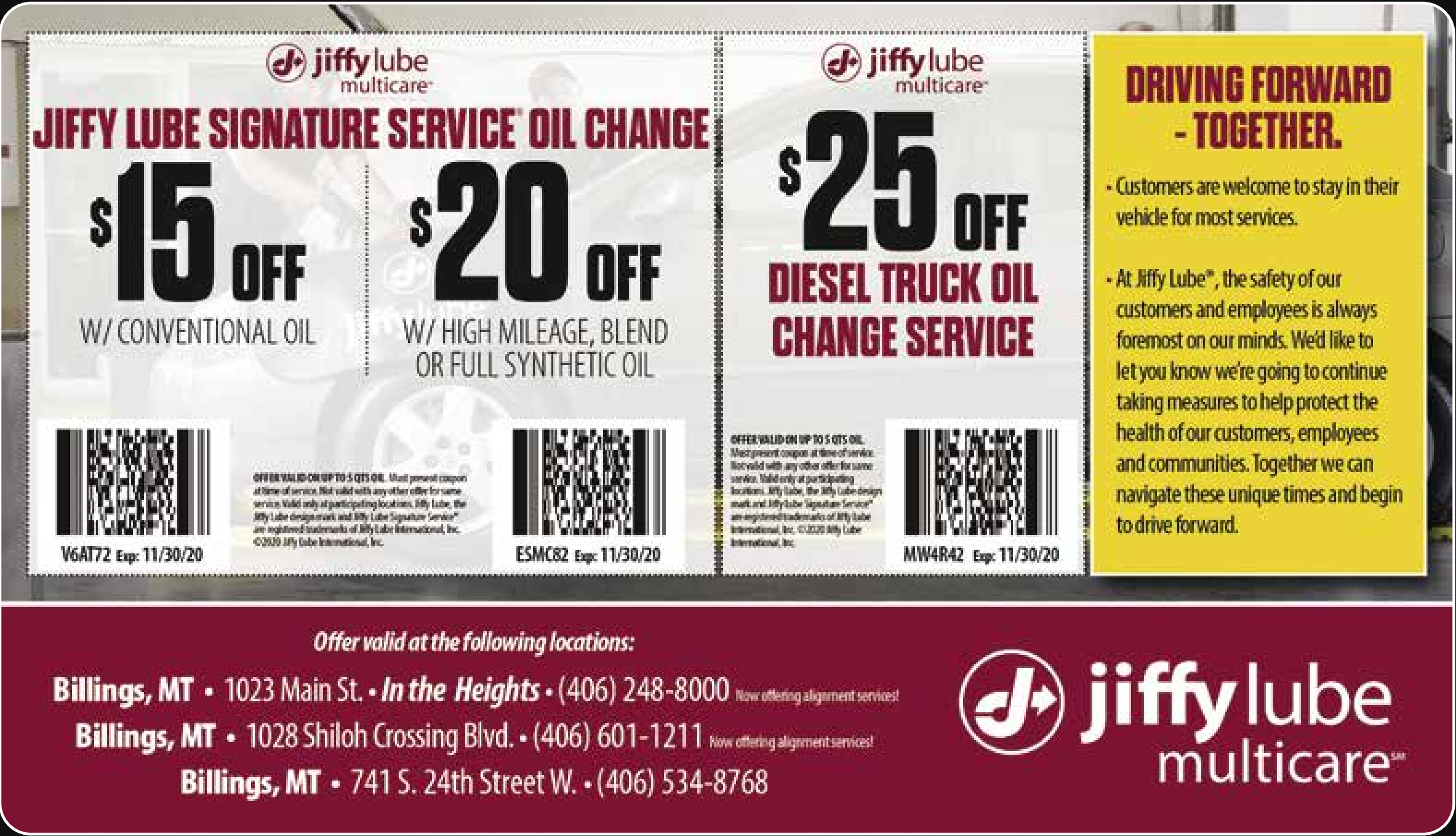 jiffy lube oil change coupons in maryland