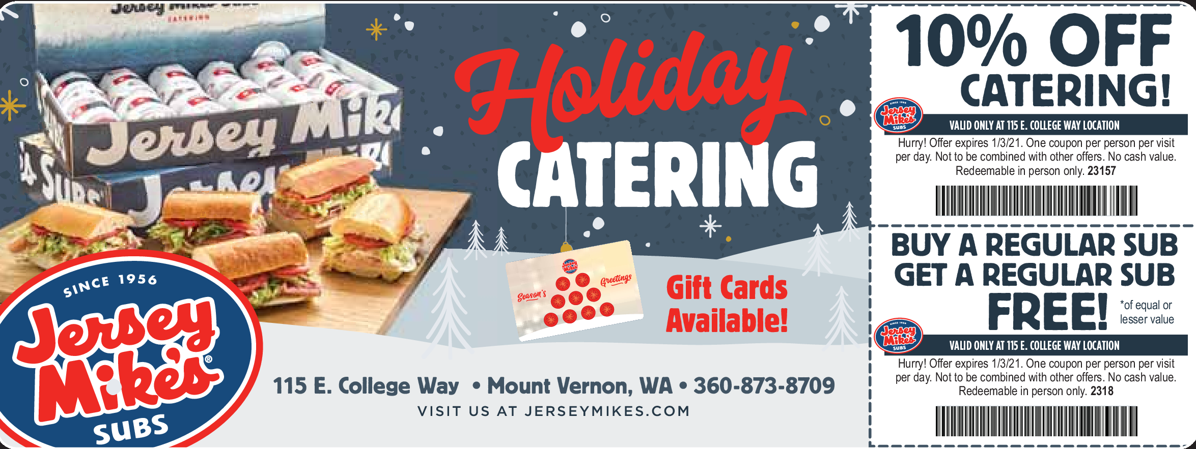 Jersey Mike S Coupons Buy One Get One Free Printable