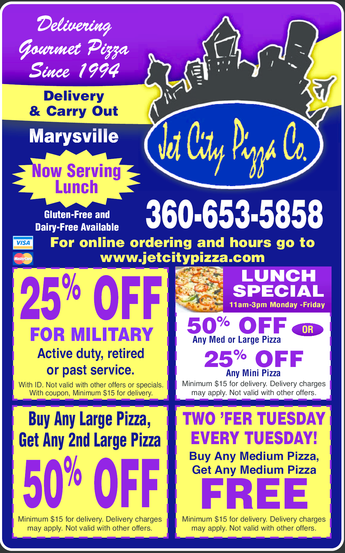 Jet City Pizza Co. Coupons