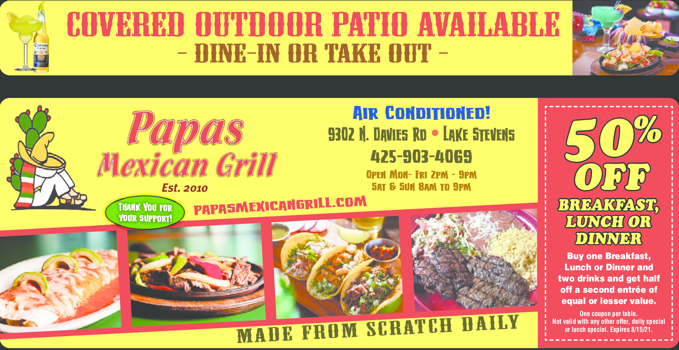 Papas Mexican Grill Coupons