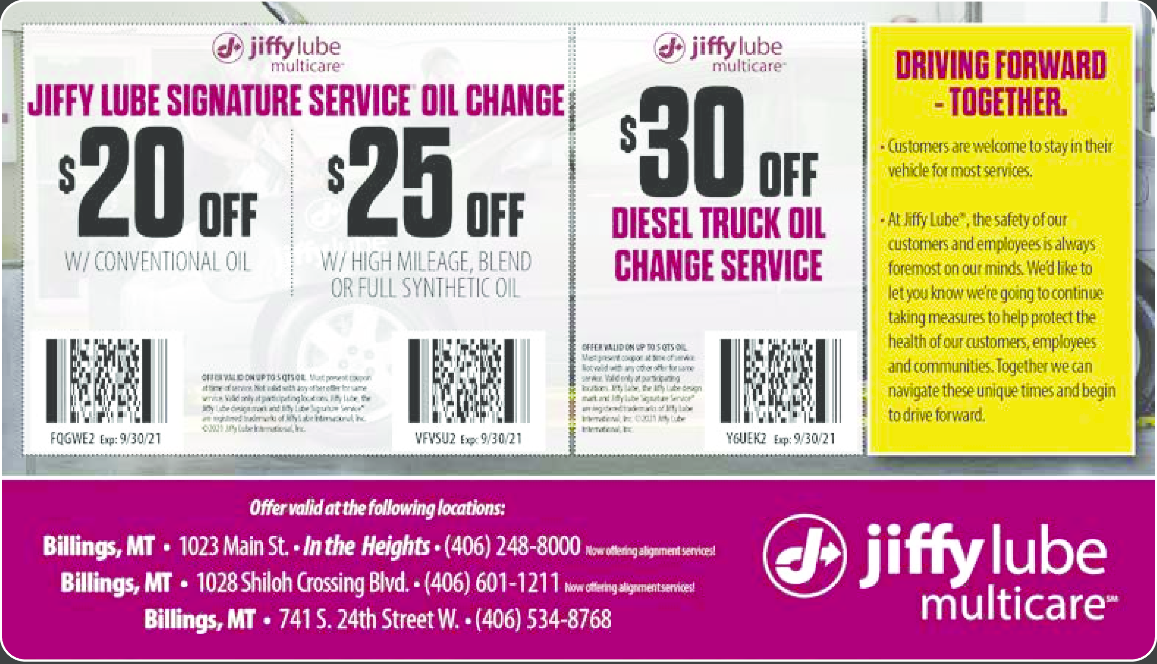 jiffy lube services coupons