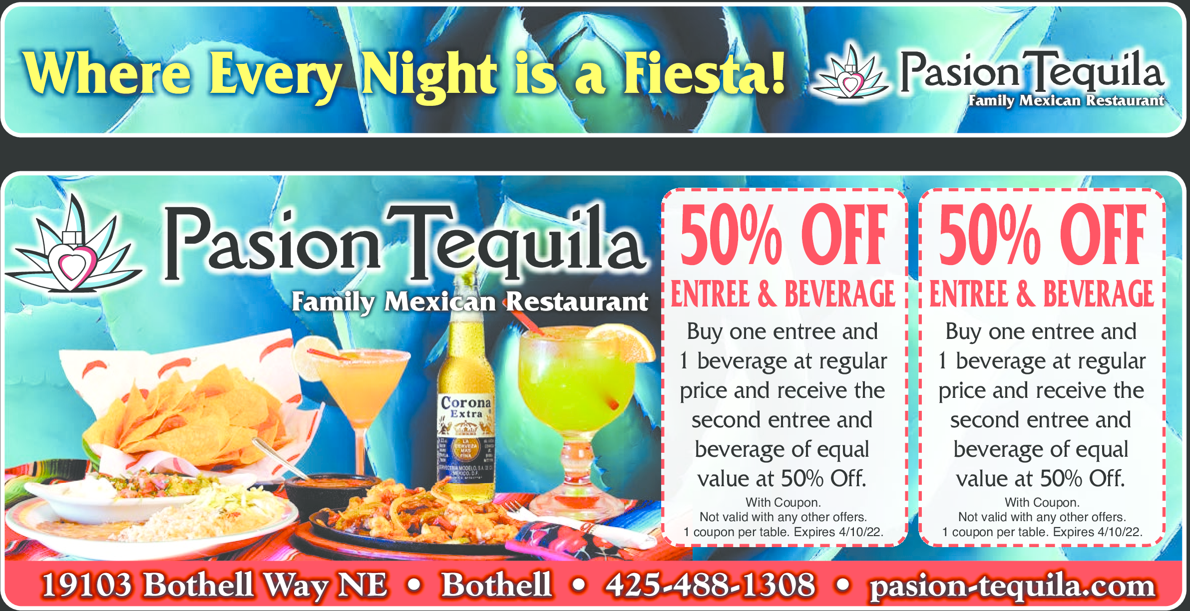Pasion Tequila Mill Creek/Silver Lake Coupons
