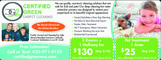 Coupon Offer: 3 Rooms + 1 Hallway for $130 (Reg. $175)