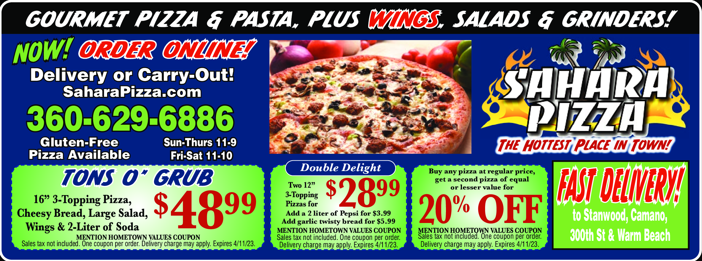 Sahara Pizza Coupons