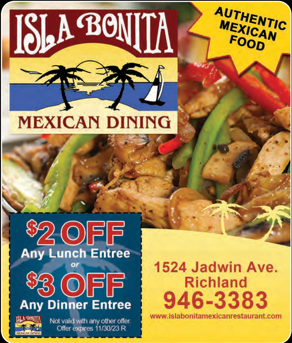 Isla Bonita Mexican Dining Richland Coupons
