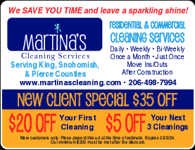 Coupon Offer: NEW CLIENT SPECIAL $35 OFF! $20 OFF Your First Cleaning - $5 OFF Your Next 3 Cleanings
