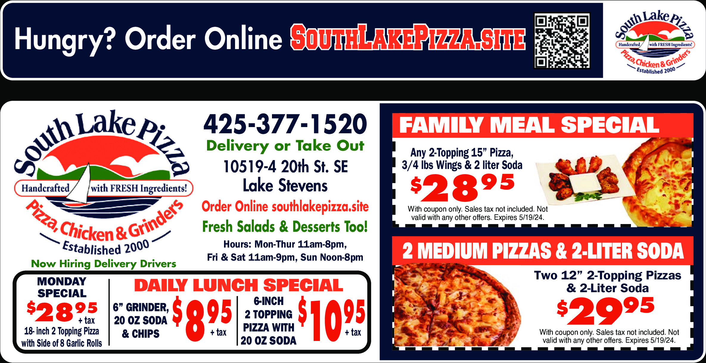 South Lake Pizza Lake Stevens Coupons South Lake Pizza Lake Stevens Coupons